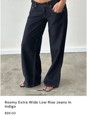 Motel Rocks indigo Wide-Leg Jeans
